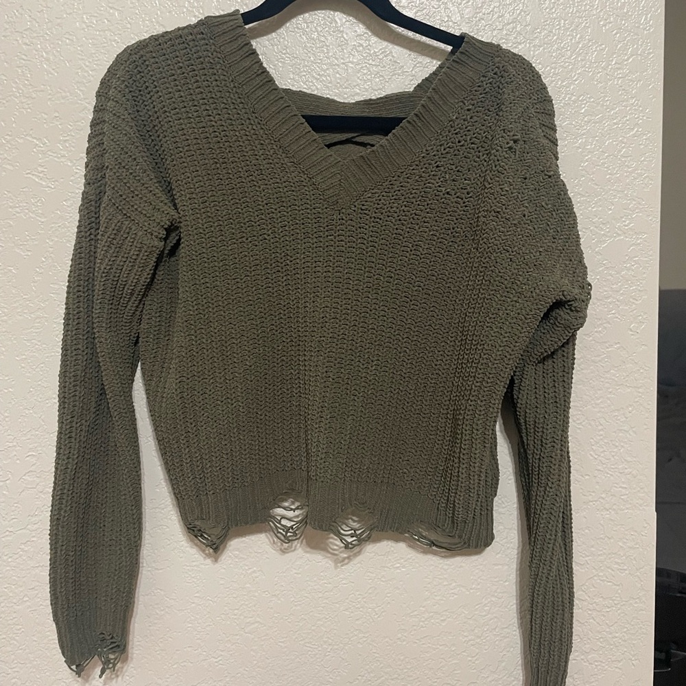 Olive green sweater